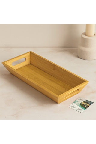Bambu Sunum Tepsisi 16x35x4.5 Cm Çift Kulplu Aklby-bsva58 Diğer
