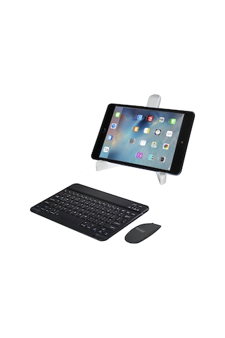 Microcase AL2765 Samsung Uyumlu Galaxy Tab A 10.1 T510 Bluetooth Klavye ve Mouse + Tablet Standı