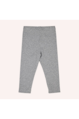 Kız Çocuk Baskı Detaylı Tayt Gri-melanj 2421gb12015-4843 001