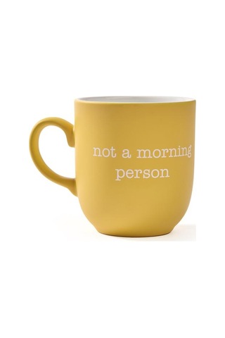 Rakle Not A Morning Person Kupa - Sarı - 400 Ml Sarı