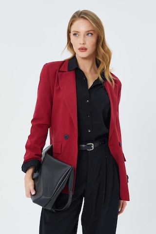 4516 Kadın Bezayağı Blazer Ceket Bordo Bordo