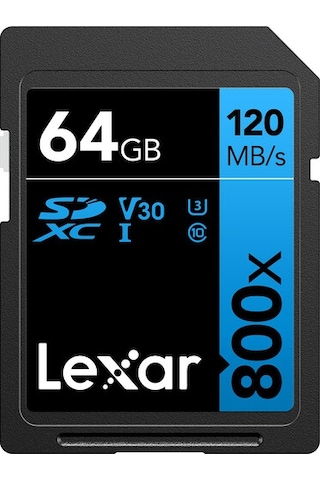 Lexar BLUE Series 64 GB High-Performance 800x UHS-I SDXC Hafıza Kartı