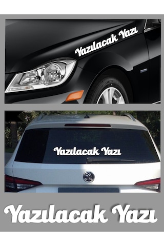 Kişiye Özel Yazı - 2 Adet Isim Soyisim Yazı - Araba - Oto - Araç -motosiklet - Karavan Sticker Etiket 00096 30 Cm