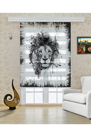 Perdeoutlet38 Baskılı Renkli Aslan Dijital Baskılı Zebra Perde-cocuk Odası-stor Perde Çok Renkli