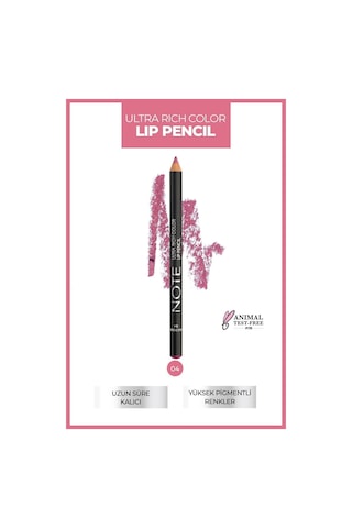 Note Cosmetique Ultra Rich Color Lip Pencil Dudak Kalemi 04 Fuchsia - Pembe
