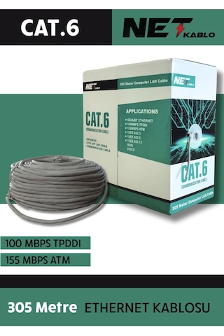 Cat6 Kablo 305 Metre Ether Kablosu Cat6 Utp