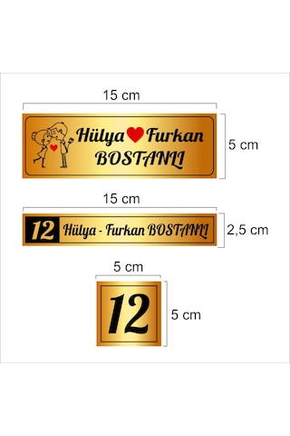 3'Lü Set Kapı Isimliği, Kapı Numarası, Posta Kutusu Isimliği (268159673)