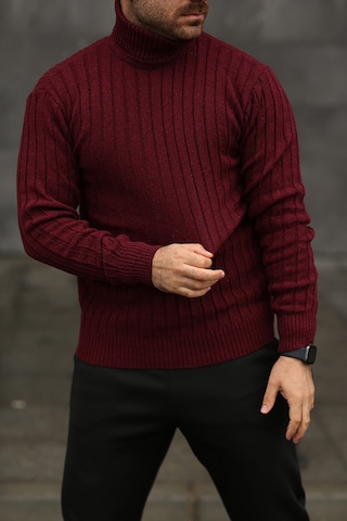 Martino Butik Unisex Balıkçı Yaka Triko Bordo Kazak Bordo