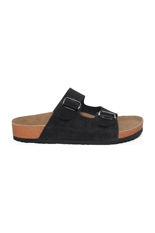 Roy Jones 7001 Siyah Tokalı Comfort Casual Anatomik Terlik Siyah