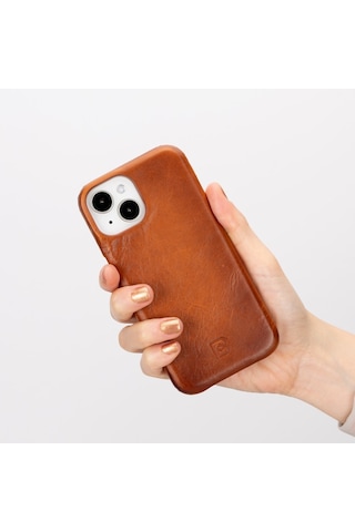 Bouletta Apple Uyumlu iPhone 15 Deri Arka Kapak F360 Rst2ef