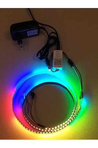 Ws2812B Tak çalıştır vaziyette Argb 144Lü Şerit Led 5V