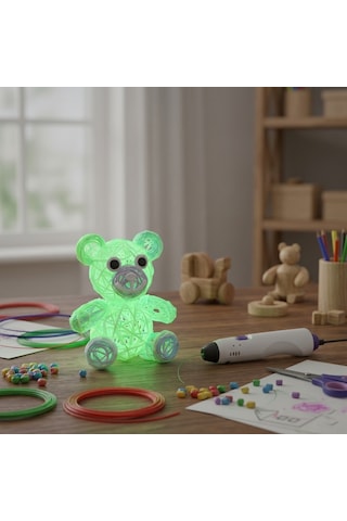 3d Kalem Filament Pla Glow İn The Dark Karanlıkta Parlayan 50 Metre 10 Adet 5 Metre