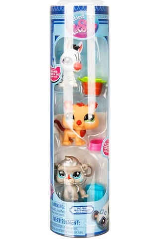 Littlest Pet Shop Minişler 3 Lü Figür Seti S2 05974 Zebra - Aslan - Maymun
