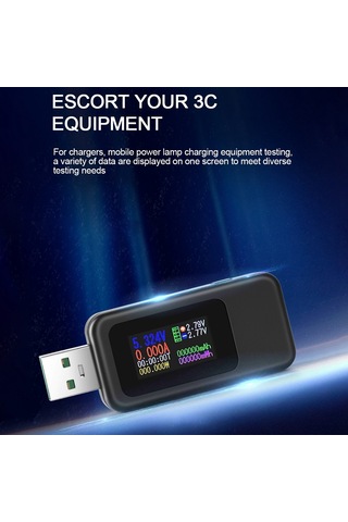 Kws Kws-mx18l Dc Dijital Voltmetre Ampermetre Usb Test Cihazı Akım Gerilim Ölçer Güç Bankası Şarj Dedektörü