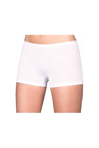 Royaleks Likralı Süprem Bayan Boxer Short Beyaz 2100b
