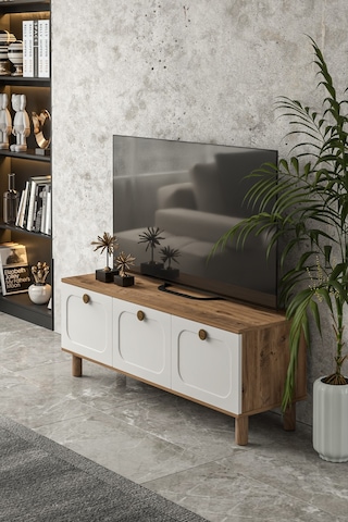Bohem 135 Cm Tv Ünitesi Mdf Kapak Beyaz