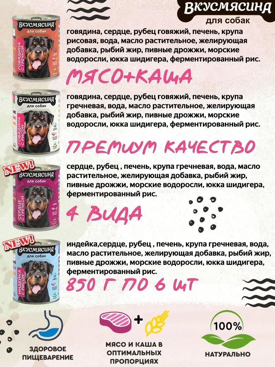 Vkusmasina Köpek Maması Yaş Karışık 6 Lezzetli 850g 6'lı Paket 161133725