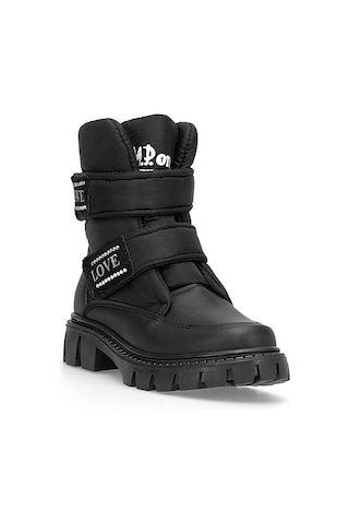 M.p 252-3561ft Filet Kız Çocuk Düz Bot Siyah Siyah