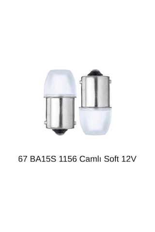 Carub 67 BA15S 1156 Camlı Soft LED Ampul 12V Beyaz Park ve Sinyal Lambası 2li Set BR0403004 Carub 67 BA15S 1156 Camlı Soft LED Ampul 12V Beyaz Park ve Sinyal Lambası 2li Set BR0403004