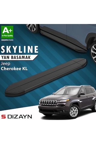 S-dizayn Jeep Cherokee Kl Skyline Siyah Yan Basamak 173 Cm 2013-2023 A+ Kalite