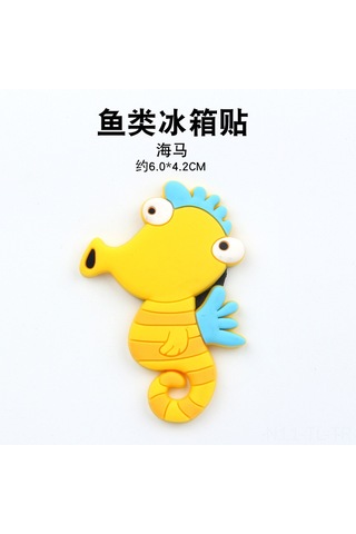 Hombey Deniz Hayvanları Şekilli Yumuşak Jeli Manyetik Buzdolabı Sticker - Eğitici Dekoratif Not Tutucu Deniz Atı