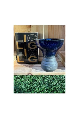 Liger 5 Delikli Sırlı Nargile Lülesi / Mavi