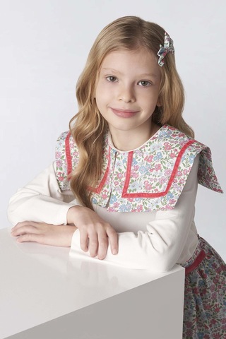 Panço Yaka Detaylı Ekru Kız Çocuk Sweatshirt 5621gk05001 Ekru