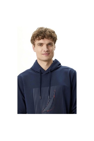 Nautica Nautıca Erkek Lacivert Standart Fıt Sweatshirt Çok Renkli