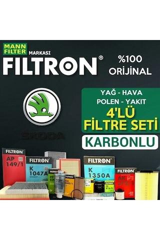 Skoda Yeti 1.6 Tdi Dizel Mann Filtron Filtre Bakım Seti 2012-2015 (495330297)