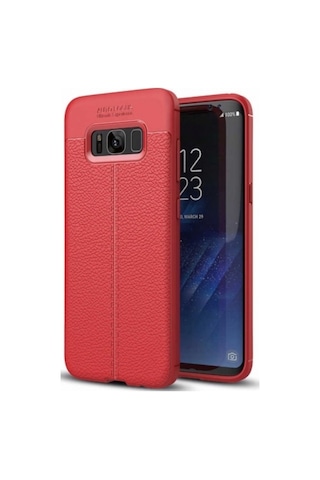 Samsung Galaxy Uyumlu S8 Deri Görünümlü Lux Niss Silikon Kilif 457122648