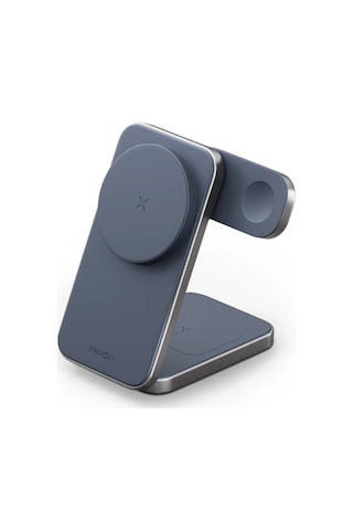 Magtrio Plus 3in1 Katlanabilir 15w Telefon Saat Apple Uyumlu AirPods Masaüstü Hızlı Şarj Standı - Lacivert
