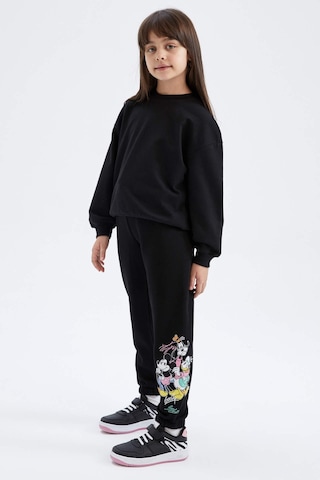 Defacto Kız Çocuk Disney Mickey Mouse Jogger Eşofman Y9001a622wnbk81 Siyah