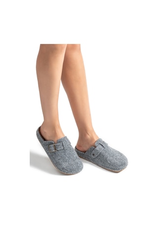 Twigy Tuana Kadın,Garson Boy Ev Terliği Füme 36/40 AA0192 Füme