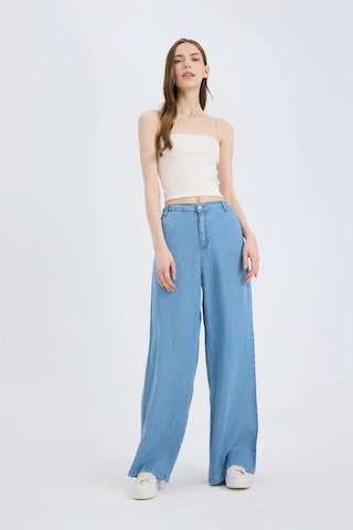 DeFacto Pull On Wide Leg Yüksek Bel Uzun Tensel Yıkamalı Pantolon D8238AX25SMNM85
