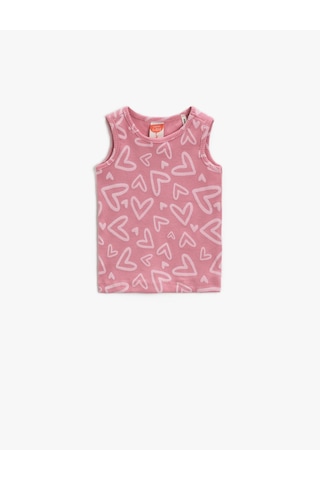 Koton Baskılı Atlet Pamuklu Pembe Desenli 1ymg39277ok