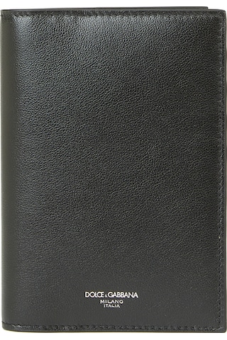 Dolce & Gabbana Dolce&gabbana Black Calfskin Passport Holder Siyah