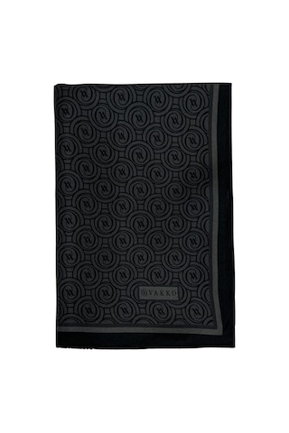 Vakko Twill İpek Şal - Helezon Monogram - Füme