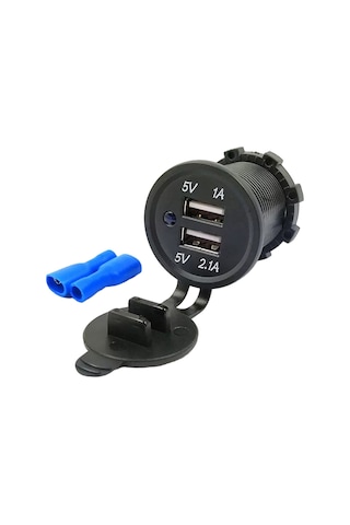 Ayt Powermaster Ic-266c 28 Mm Pano Tipi Usb 8-32 Volt Giriş 5v 2.1 Amper Çıkış Araç Oto Çakmaklık Tipi Usb Şarj Soketi