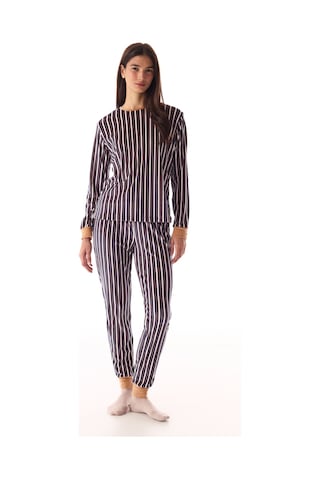 Penti Lacivert Çizgili Termal Etkili Pijama Üstü