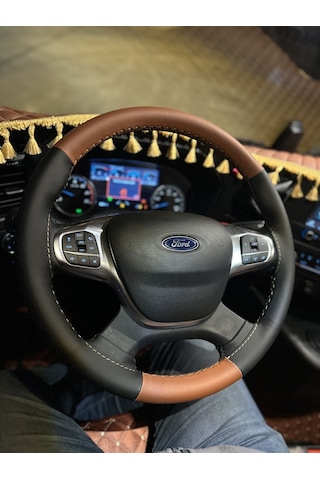 Ford Fmax Kahverengi Siyah Direksiyon Kılıfı