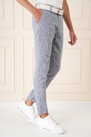 Efor Comfort Fit Beli Lastikli Pileli Keten Casual Lacivert Pantolon P 1145 Lacivert