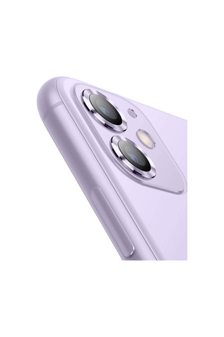 Buff Apple Uyumlu iPhone 11 / 12 / 12 Mini Kamera Metal Lens Koruyucu Mor
