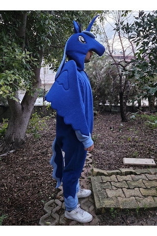 Unicorn Kostümü Yetişkin Unicorn Pijama Tulum Kostüm Mavi