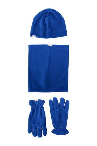 AC&Co / Altınyıldız Classics Erkek Saks Anti-pilling Sıcak Tutan Su Itici Polar Bere Boyunluk Eldiven Set Saks Mavisi