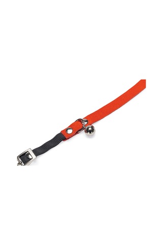 Beeztees Kedi Boyun Tasması, Süet, Kırmızı, 24-29cm