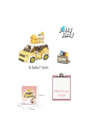 Loz Mini Block Serisi/ Sarı Araba -lz4209 260 Parça Oyuncak Yapım Seti