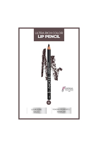 Note Cosmetique Ultra Rich Color Lip Pencil Dudak Kalemi 15 Blackberry - Mor