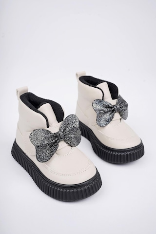 Muggo Nixie Garantili Kaymaz Taban Rahat Kalıp Cırtlı Ve Fiyonklu Çocuk Kışlık Bot Krem