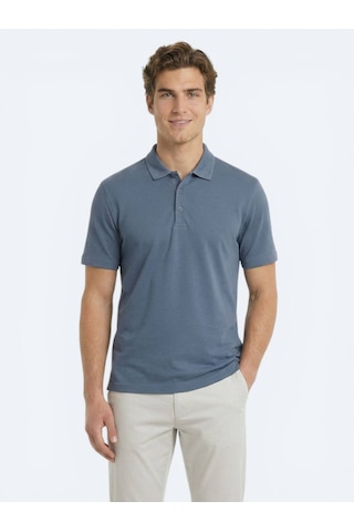Kip İndigo Düz T-shirt