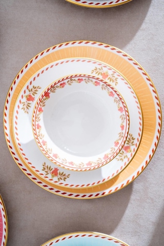 Mia 6 Kişilik 30 Parça Porselen Yemek Takımı Renkli